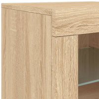 Thumbnail for Beistellschrank mit LED-Leuchten Sonoma Eiche Holzwerkstoff