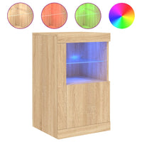 Thumbnail for Beistellschränke mit LED-Leuchten 2 Stk. Sonoma Eiche