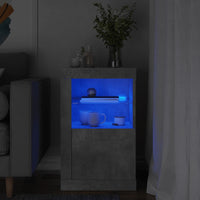 Thumbnail for Beistellschrank mit LED-Leuchten Betongrau Holzwerkstoff