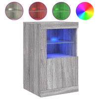Thumbnail for Beistellschrank mit LED-Leuchten Grau Sonoma Holzwerkstoff