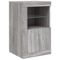 Thumbnail for Beistellschrank mit LED-Leuchten Grau Sonoma Holzwerkstoff