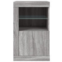 Thumbnail for Beistellschrank mit LED-Leuchten Grau Sonoma Holzwerkstoff