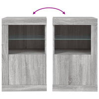 Thumbnail for Beistellschrank mit LED-Leuchten Grau Sonoma Holzwerkstoff