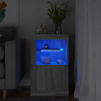 Thumbnail for Beistellschrank mit LED-Leuchten Grau Sonoma Holzwerkstoff
