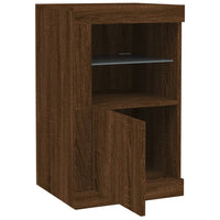 Thumbnail for Beistellschrank mit LED-Leuchten Braun Eiche Holzwerkstoff
