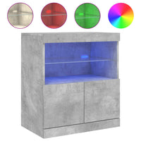 Thumbnail for Sideboard mit LED-Leuchten Betongrau 60x37x67 cm