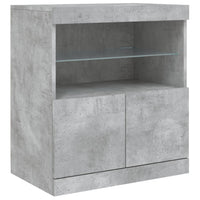 Thumbnail for Sideboard mit LED-Leuchten Betongrau 60x37x67 cm