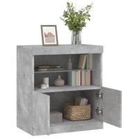 Thumbnail for Sideboard mit LED-Leuchten Betongrau 60x37x67 cm