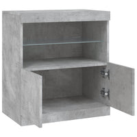 Thumbnail for Sideboard mit LED-Leuchten Betongrau 60x37x67 cm