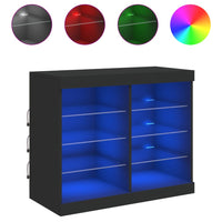 Thumbnail for Sideboard mit LED-Leuchten Schwarz 81x37x67 cm