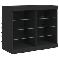 Thumbnail for Sideboard mit LED-Leuchten Schwarz 81x37x67 cm