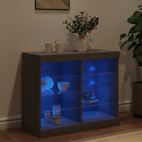 Thumbnail for Sideboard mit LED-Leuchten Schwarz 81x37x67 cm