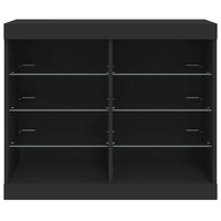 Thumbnail for Sideboard mit LED-Leuchten Schwarz 81x37x67 cm
