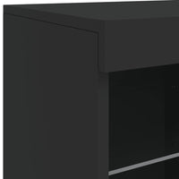 Thumbnail for Sideboard mit LED-Leuchten Schwarz 81x37x67 cm