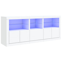 Thumbnail for Sideboard mit LED-Leuchten Weiß 162x37x67 cm