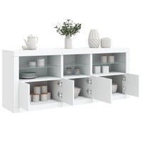 Thumbnail for Sideboard mit LED-Leuchten Weiß 162x37x67 cm
