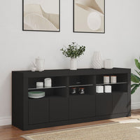 Thumbnail for Sideboard mit LED-Leuchten Schwarz 162x37x67 cm