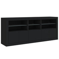 Thumbnail for Sideboard mit LED-Leuchten Schwarz 162x37x67 cm