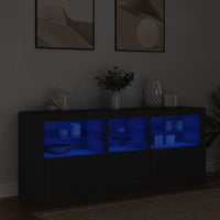 Thumbnail for Sideboard mit LED-Leuchten Schwarz 162x37x67 cm