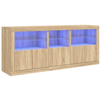 Thumbnail for Sideboard mit LED-Leuchten Sonoma-Eiche 162x37x67 cm
