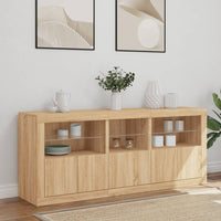 Thumbnail for Sideboard mit LED-Leuchten Sonoma-Eiche 162x37x67 cm