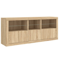 Thumbnail for Sideboard mit LED-Leuchten Sonoma-Eiche 162x37x67 cm