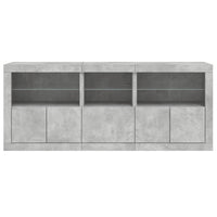 Thumbnail for Sideboard mit LED-Leuchten Betongrau 162x37x67 cm