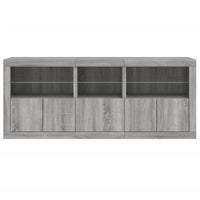 Thumbnail for Sideboard mit LED-Leuchten Grau Sonoma 162x37x67 cm