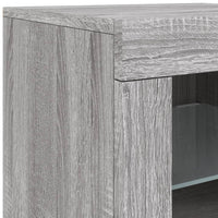Thumbnail for Sideboard mit LED-Leuchten Grau Sonoma 162x37x67 cm