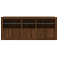 Thumbnail for Sideboard mit LED-Leuchten Braun Eichen-Optik 162x37x67 cm
