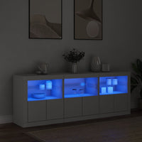 Thumbnail for Sideboard mit LED-Leuchten Weiß 181,5x37x67 cm