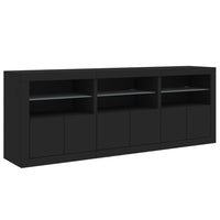 Thumbnail for Sideboard mit LED-Leuchten Schwarz 181,5x37x67 cm
