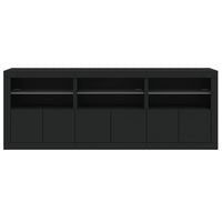 Thumbnail for Sideboard mit LED-Leuchten Schwarz 181,5x37x67 cm