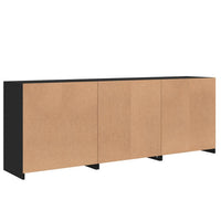 Thumbnail for Sideboard mit LED-Leuchten Schwarz 181,5x37x67 cm