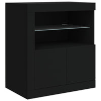 Thumbnail for Sideboard mit LED-Leuchten Schwarz 181,5x37x67 cm