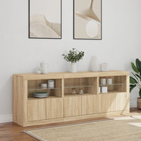 Thumbnail for Sideboard mit LED-Leuchten Sonoma-Eiche 181,5x37x67 cm