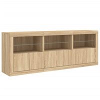 Thumbnail for Sideboard mit LED-Leuchten Sonoma-Eiche 181,5x37x67 cm