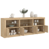 Thumbnail for Sideboard mit LED-Leuchten Sonoma-Eiche 181,5x37x67 cm