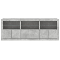 Thumbnail for Sideboard mit LED-Leuchten Betongrau 181,5x37x67 cm