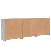 Thumbnail for Sideboard mit LED-Leuchten Betongrau 181,5x37x67 cm