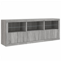 Thumbnail for Sideboard mit LED-Leuchten Grau Sonoma 181,5x37x67 cm