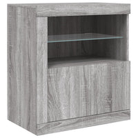Thumbnail for Sideboard mit LED-Leuchten Grau Sonoma 181,5x37x67 cm