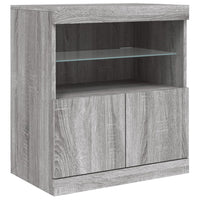 Thumbnail for Sideboard mit LED-Leuchten Grau Sonoma 181,5x37x67 cm
