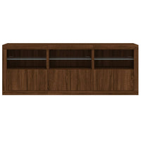 Thumbnail for Sideboard mit LED-Leuchten Braun Eichen-Optik 181,5x37x67 cm
