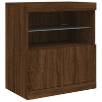 Thumbnail for Sideboard mit LED-Leuchten Braun Eichen-Optik 181,5x37x67 cm