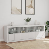 Thumbnail for Sideboard mit LED-Leuchten Weiß 202x37x67 cm