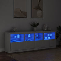 Thumbnail for Sideboard mit LED-Leuchten Weiß 202x37x67 cm