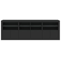 Thumbnail for Sideboard mit LED-Leuchten Schwarz 202x37x67 cm