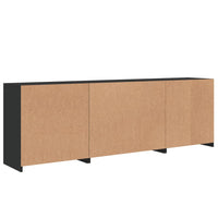 Thumbnail for Sideboard mit LED-Leuchten Schwarz 202x37x67 cm