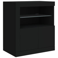 Thumbnail for Sideboard mit LED-Leuchten Schwarz 202x37x67 cm